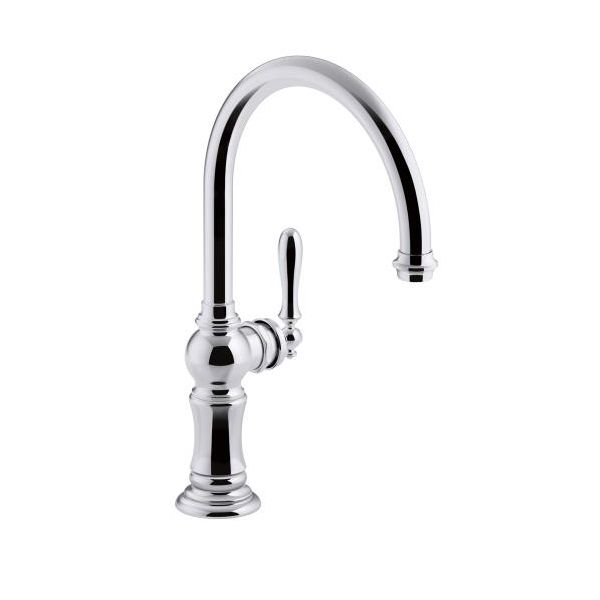 Kohler 99263-CP Artifacts Single-Handle Kitchen Sink Faucet With 14-11/16 Swing Spout Arc Spout Design