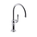 Kohler 99263-CP Artifacts Single Handle Kitchen Sink Faucet With 14-11/16 Swing Spout Arc Spout Design
