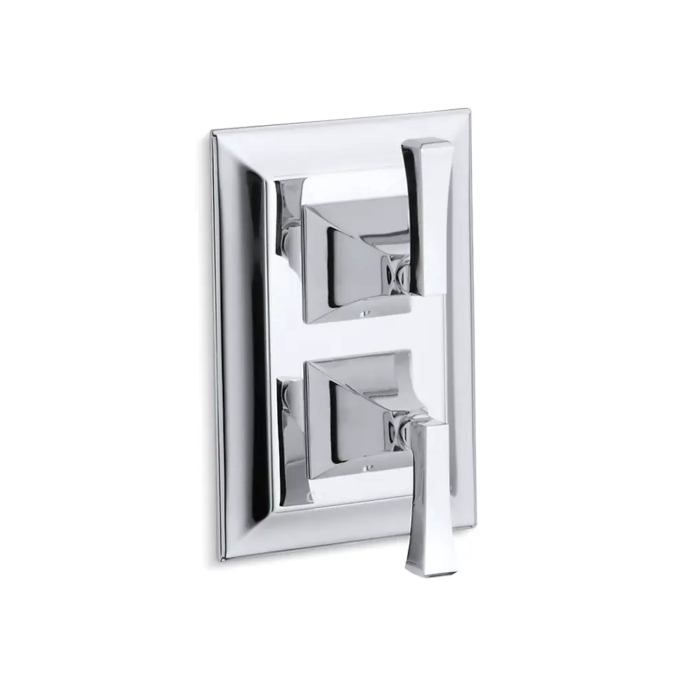 Kohler T10422-4V-CP Memoirs Stacked Valve Trim With Stately Design And Deco Lever Handles