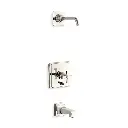 Kohler T13133-3AL-SN Pinstripe Pure Bath and Shower Trim Kit Vibrant Polished Nickel