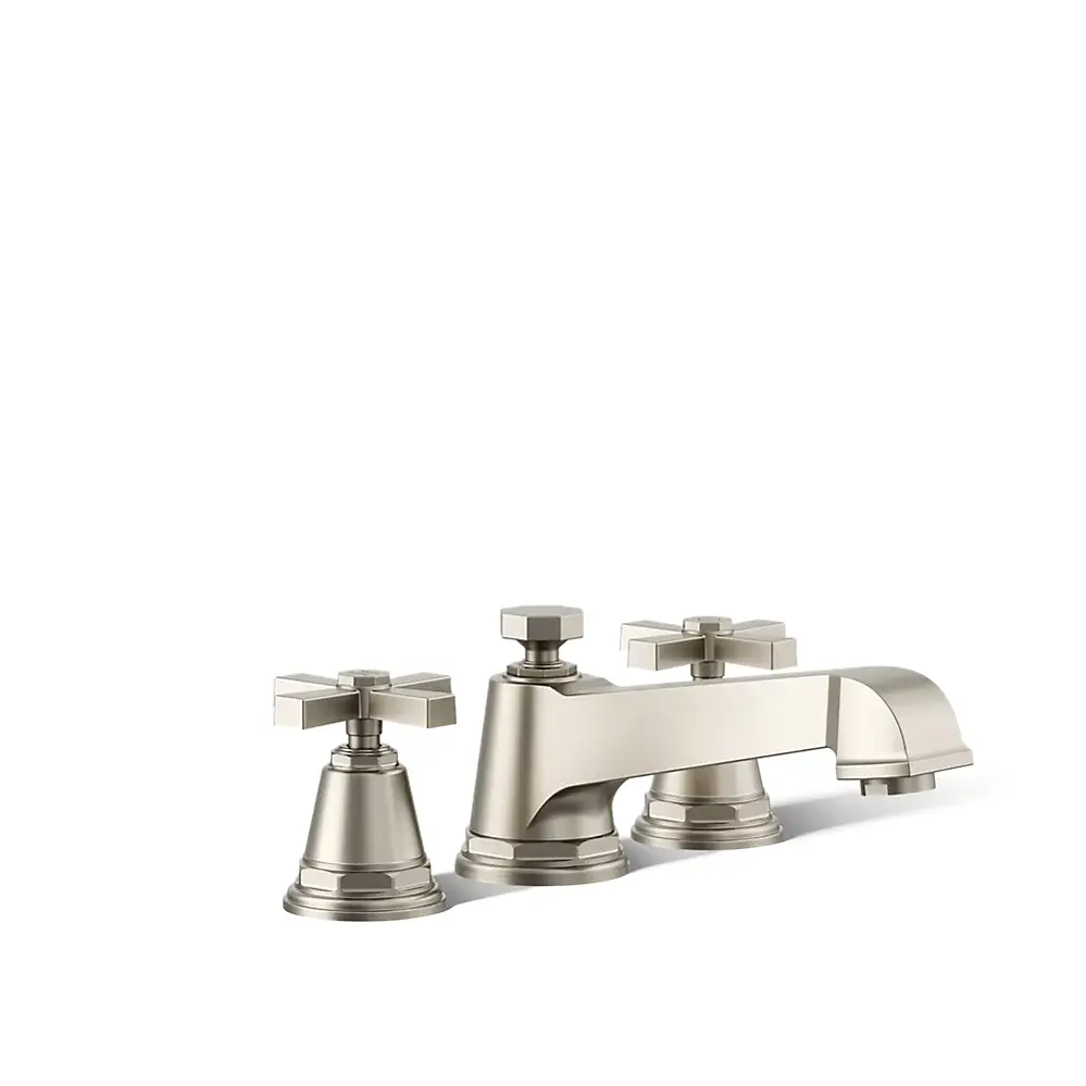 Kohler T13140-3A-BN Pinstripe Pure Deck Mount Bath Faucet Trim Vibrant Brushed Nickel