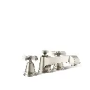 Kohler T13140-3A-BN Pinstripe Pure Deck Mount Bath Faucet Trim Vibrant Brushed Nickel