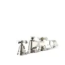 Kohler T13140-3A-SN Pinstripe Pure Deck Mount Bath Faucet Trim Vibrant Polished Nickel