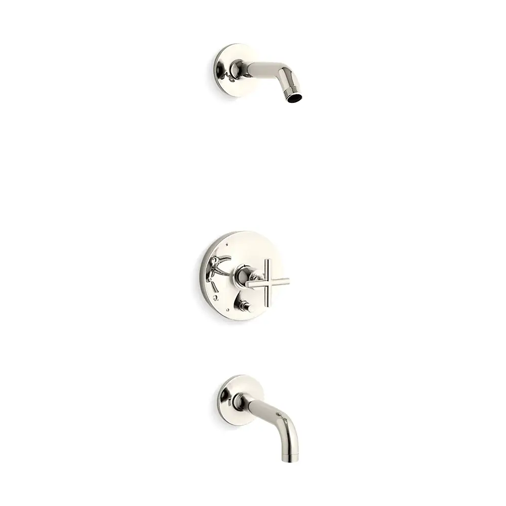 Kohler T14421-3L-SN Purist Rite-Temp Bath and Shower Trim Kit Vibrant Polished Nickel