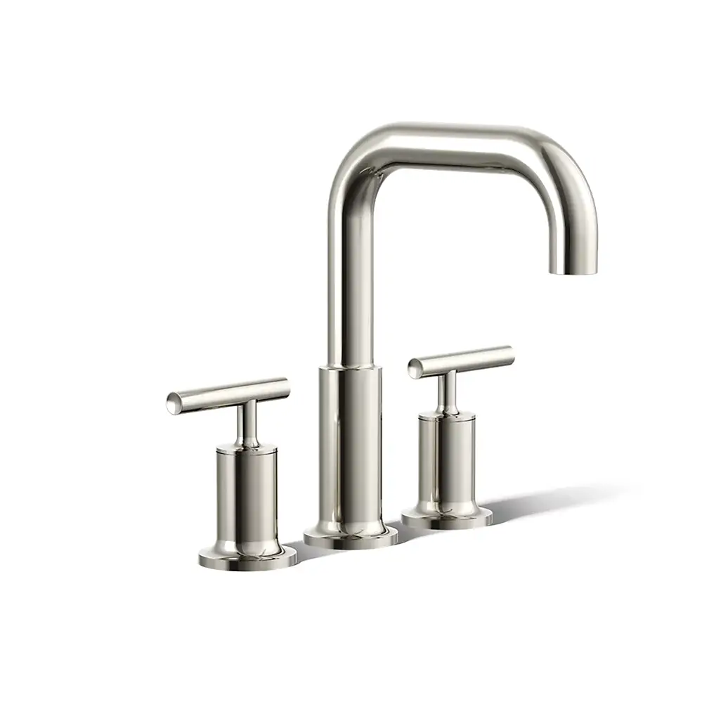 Kohler T14428-4-SN Purist Deck-Mount Faucet Trim Vibrant Polished Nickel