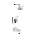 Kohler T14664-4-CP Loure Rite-Temp Bath Shower Trim Kit Polished Chrome