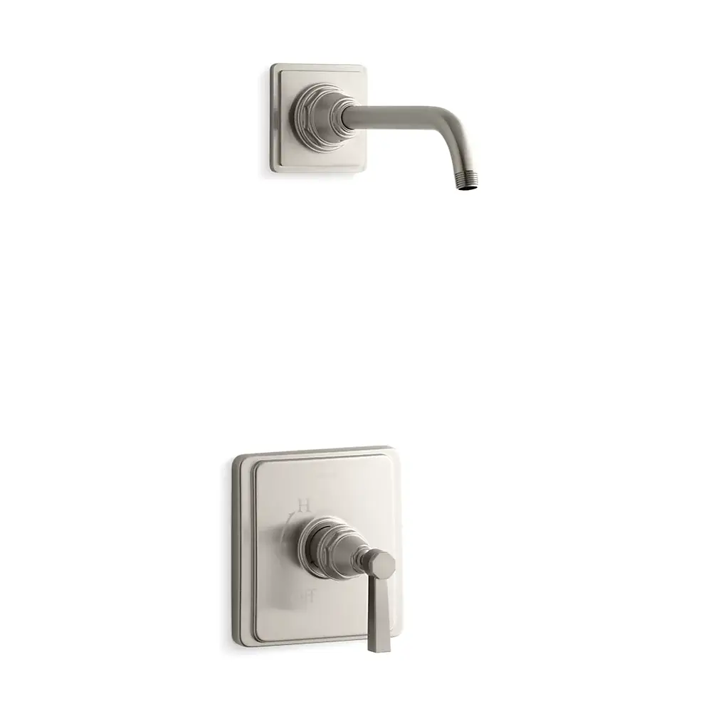 Kohler TLS13134-4A-BN Pinstripe Rite-Temp Shower Trim Kit Lever Handle Vibrant Brushed Nickel