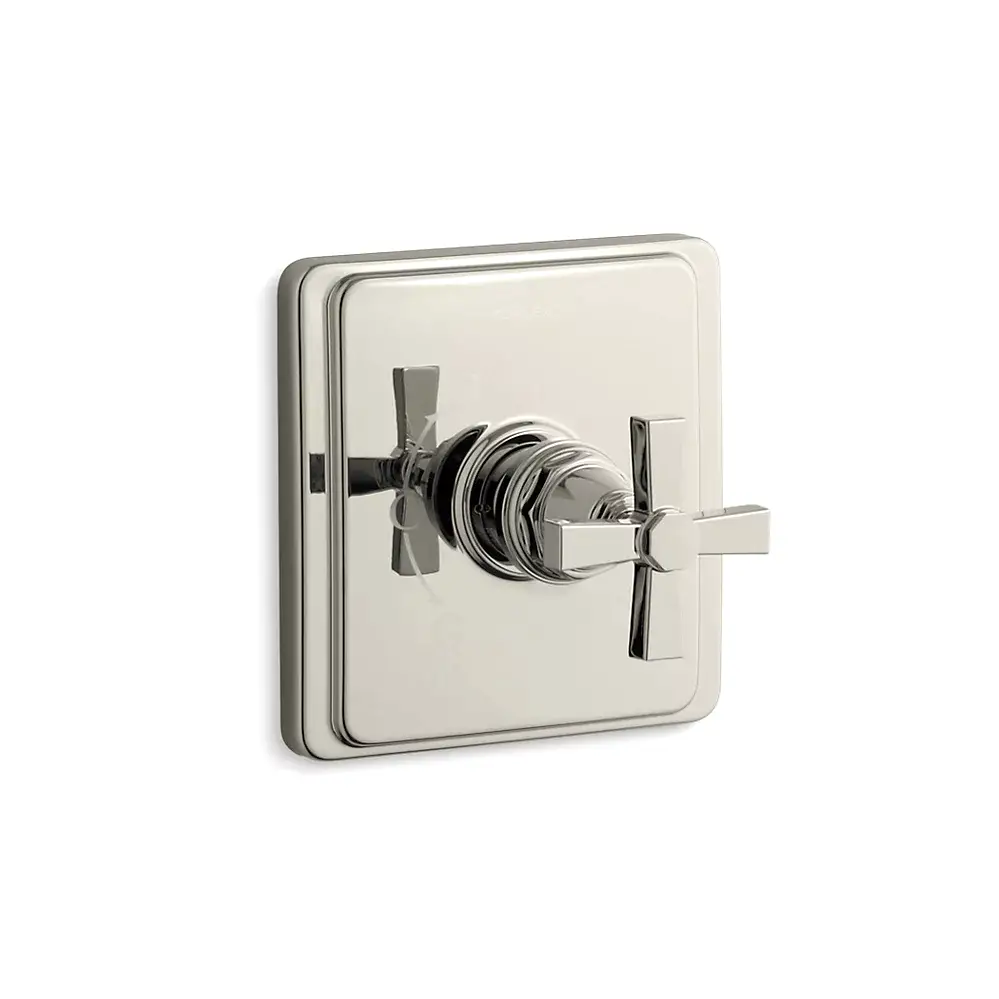 Kohler TS13135-3A-SN Pinstripe Rite-Temp Valve Trim Cross Handle Vibrant Polished Nickel
