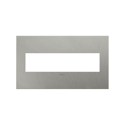 Legrand AWC4GBS4 Brushed Stainless Steel 4 Gang Wall Plate