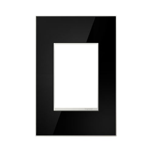 Legrand AWM1G3MB4 Mirror Black 1 Gang Wall Plate