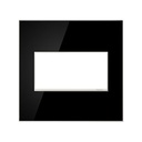 Legrand AWM2GMB4 Mirror Black 2 Gang Wall Plate