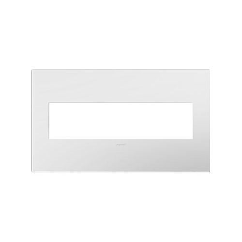 Legrand AWP4GWHW4 Gloss White-on-White 4 Gang Wall Plate