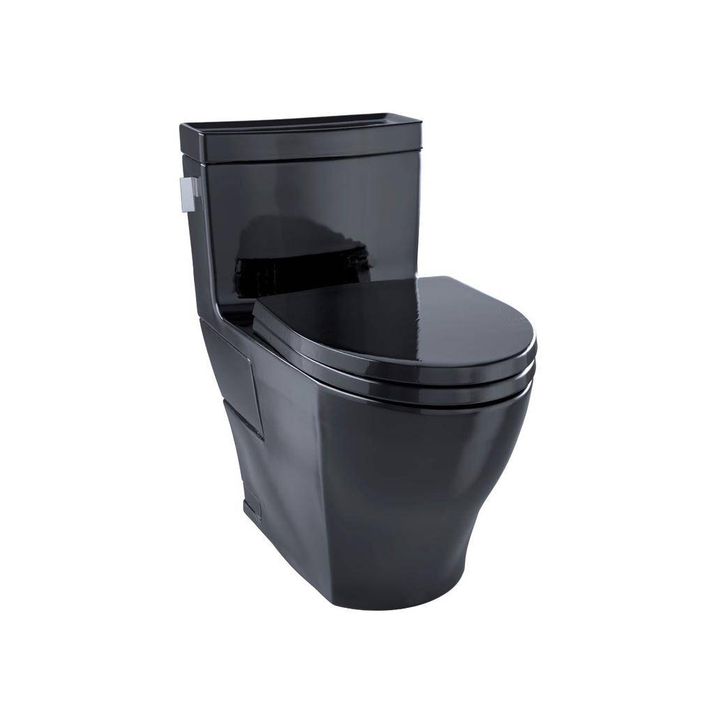 TOTO MS624124CEF Legato One Piece Elongaed Toilet WASHLET Connection Ebony