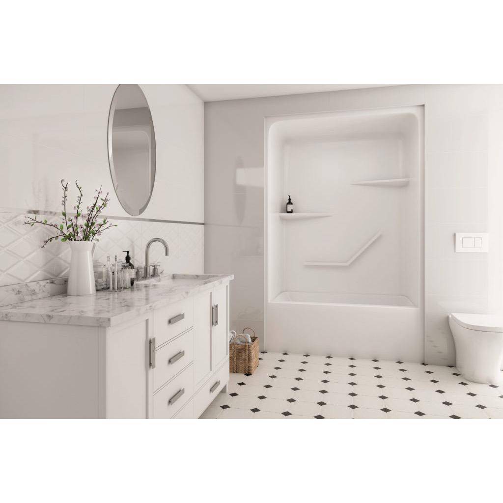 Mirolin TSH51 Hampton One Piece Tub Shower End 2" Drain Right