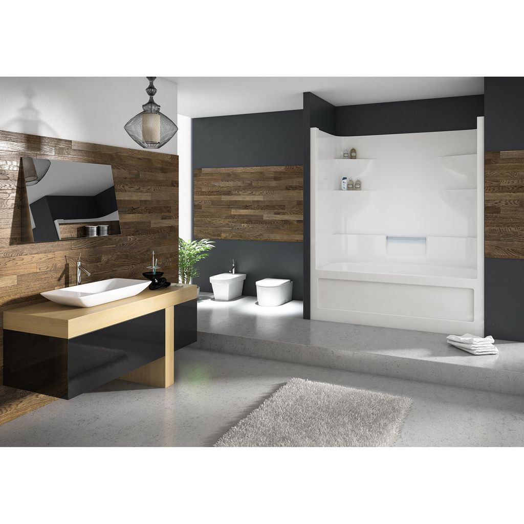 Mirolin BA5 Belaire One Piece Tub Shower White