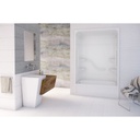 Mirolin FPL16L/R Parker 16 Free Living Series One Piece Shower White Bars