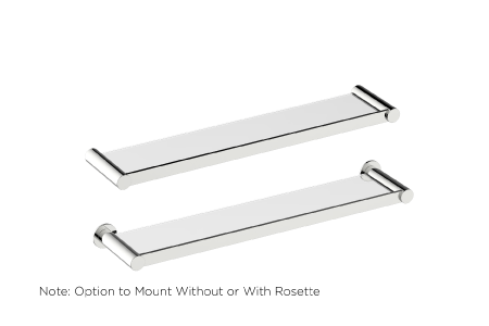 Kartners 137673-33 PORTO Glass Shelf Titanium 
