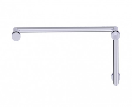 Kartners 14470818-33 Oslo 8"x18" Offset Shower Door Handles Titanium 