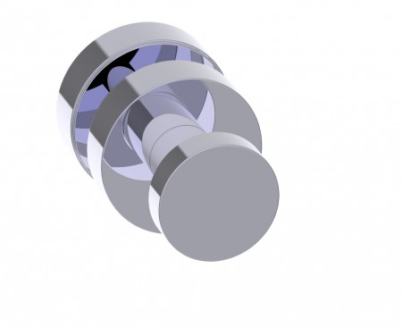 Kartners 1447501-33 OSLO Shower Door Handle single knob Titanium 