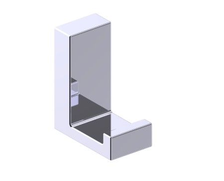 Kartners 232130SB-81 BERLIN Robe Hook Solid Back Brushed Nickel