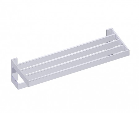 Kartners 232442-81 BERLIN Towel Shelf w/ Towel Bar Brushed Nickel