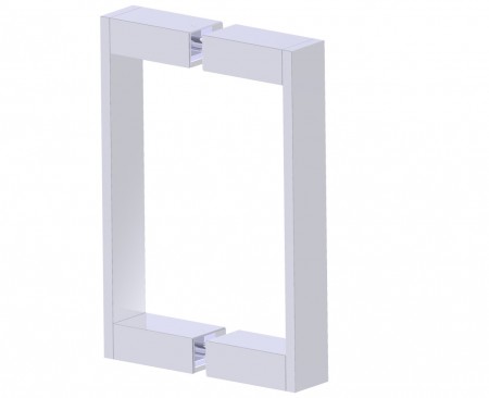 Kartners 2327808-33 BERLIN- 8" Double Shower Door Handle Titanium 