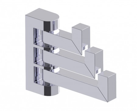 Kartners 248133-69 LONDON Triple Robe Hook- Antique Brass