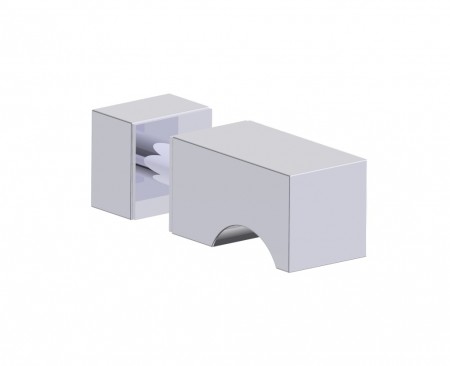 Kartners 2487501-33 LONDON Shower Door Handle single knob Titanium 