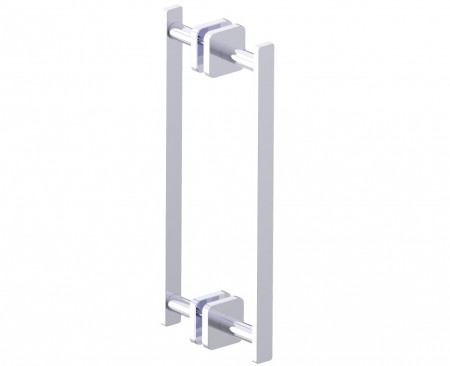 Kartners 2547812-33 MILAN 12" Double Shower Door Handle Titanium 