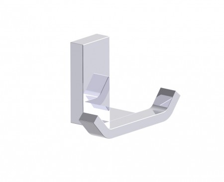 Kartners 255132-33 COLOGNE Double Robe Hook Titanium 