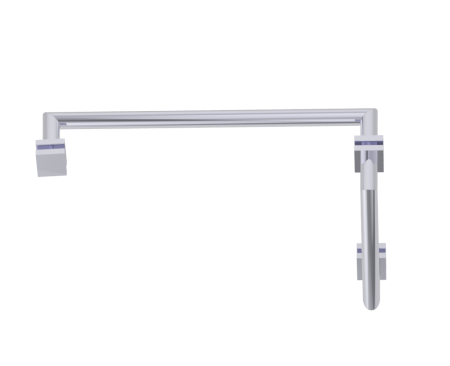 Kartners 26270824-33 Madrid 8"x24" Offset Shower Door Handles Titanium 