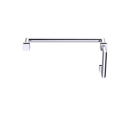 Kartners 26271218-33 Madrid 12"x18" Offset Shower Door Handles Titanium 