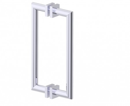 Kartners 2627812-33 MADRID 12" Double Shower Door Handle Titanium 