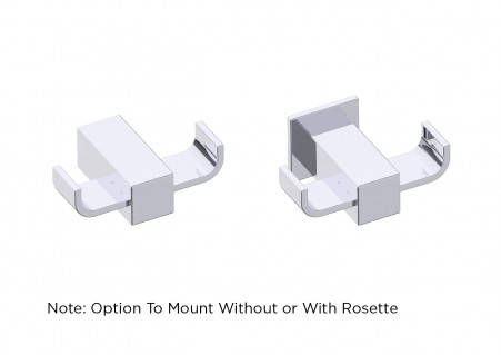 Kartners 277132-33 LISBON Robe Hook Double Titanium 