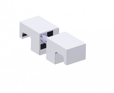 Kartners 2777502-81 LISBON Double Shower Door Handle Knob- Brushed Nickel