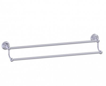 Kartners 322242-62 FLORENCE Double Towel Bar 24&quot; Glossy White