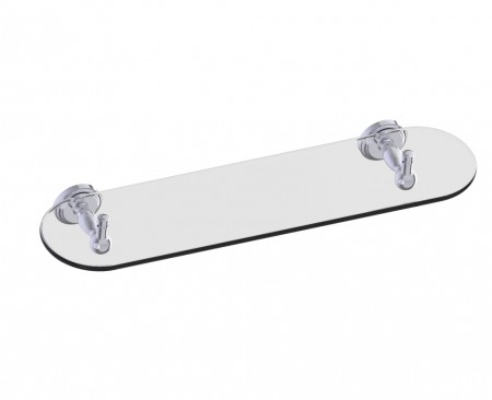 Kartners 322671-81 FLORENCE Glass Shelf 20"- Brushed Nickel