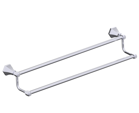 Kartners 342242-33 PISA Double Towel Bar 24"- Titanium 