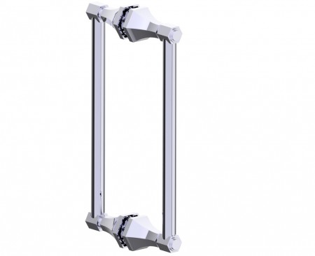 Kartners 3427812-33 PISA Double Shower Door Handle 12"- Titanium 