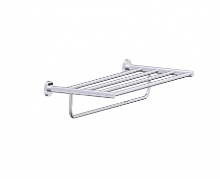 Kartners 365442-33 CIRCO Towel Shelf w/ Bar 24" Titanium 