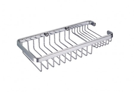 Kartners 828004-33 Wire Basket w/ Soap Holder- Titanium 