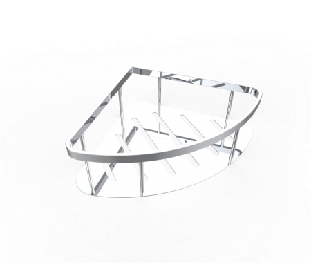Kartners 828006F-33 Deep Corner Wire Basket 6"- Titanium 