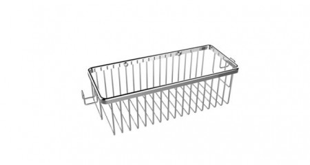 Kartners 828010-33 Single Wire Basket With Hooks Titanium 