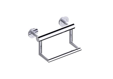 Kartners 8289120-81 Grab Bar w/ TP Holder 9"- Brushed Nickel