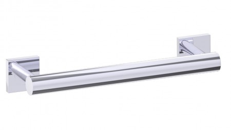 Kartners 8289412-35MM-33 New Bath Grab Bar Round 12" SQ Rosette 35mm- Titanium 