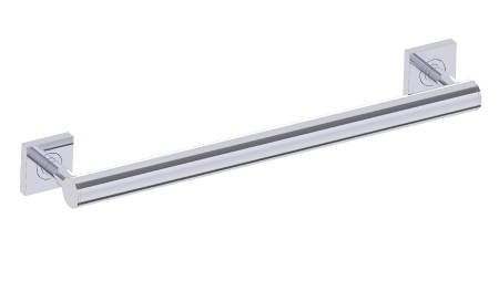 Kartners 8289418-33 Bath Grab Bar Round 18" SQ Rosette- Titanium 