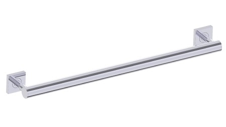 Kartners 8289424-33 Bath Grab Bar Round 24" SQ Rosette- Titanium 