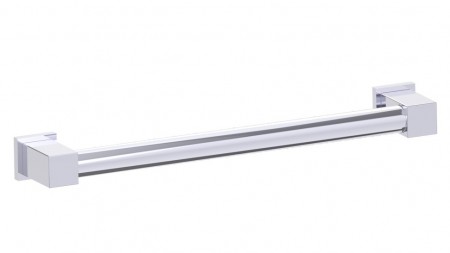 Kartners 8289812-81 Round Grab Bar w/ Square Ends 12"- Brushed Nickel
