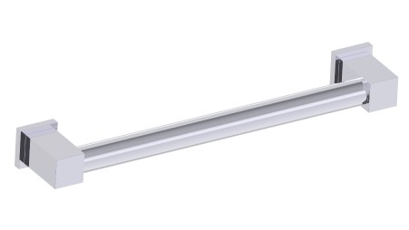 Kartners 8289818-33 Round Grab Bar w/ Square Ends 18"- Titanium 