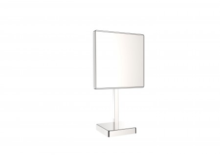 Kartners KCM-FS-SQ-8-81 Free Standing Square Single Sided Mirror- Brushed Nickel